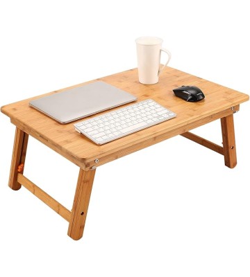 Large Size Laptop Tray Desk  25.6x17.7in Bamboo Floor Desk Low Table Bed Tray Table,Foldable Adjustable Study Writing Gaming Breakfast Serving Floor Table Support 18in Laptop w' 4 Leg Lock