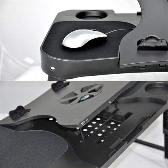 Laptop Desk, ABS Material Couch Table Lap Standing Desk for Bed and Sofa Breakfast Bed Tray Laptop Lap Desk Folding Notebook Stand Reading Holder for Couch Floor
