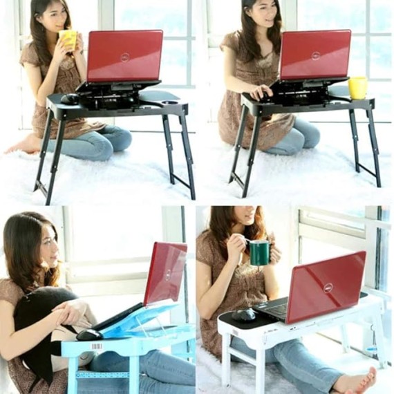 Laptop Desk, ABS Material Couch Table Lap Standing Desk for Bed and Sofa Breakfast Bed Tray Laptop Lap Desk Folding Notebook Stand Reading Holder for Couch Floor