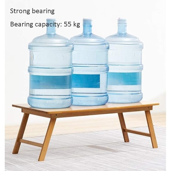 Folding Computer Table, Dining Table, Study Table, Multifunctional Japanese Coffee Table, Low Bamboo Table, for Home Use, Outdoor (Size : 60cm)