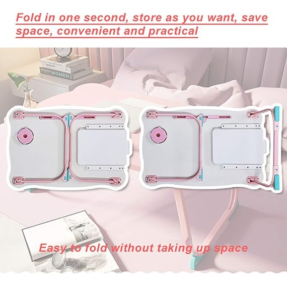 Folding Laptop Desk, Bed Desk, Writing, Study, Eating Storage, Reading Stand, Folding Dormitory Table for Eating, Reading Book Watching Movie for Bed & Sofa | Couch Table