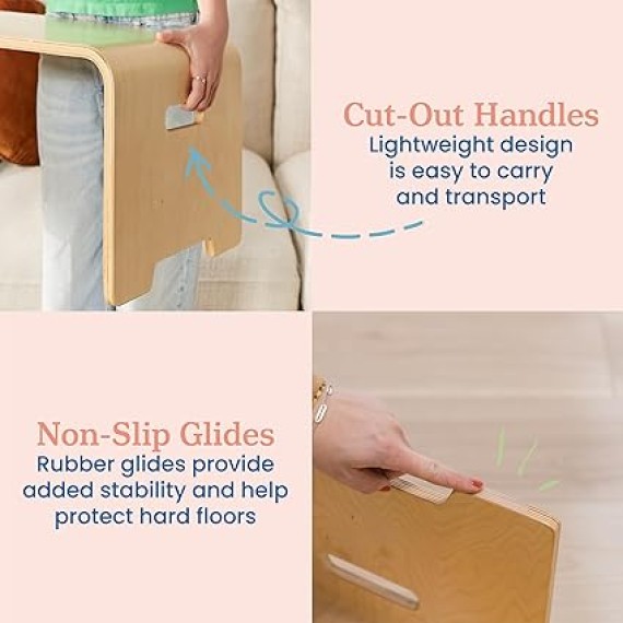 Bentwood Lap Desk with Handles, Activity Table, Natural