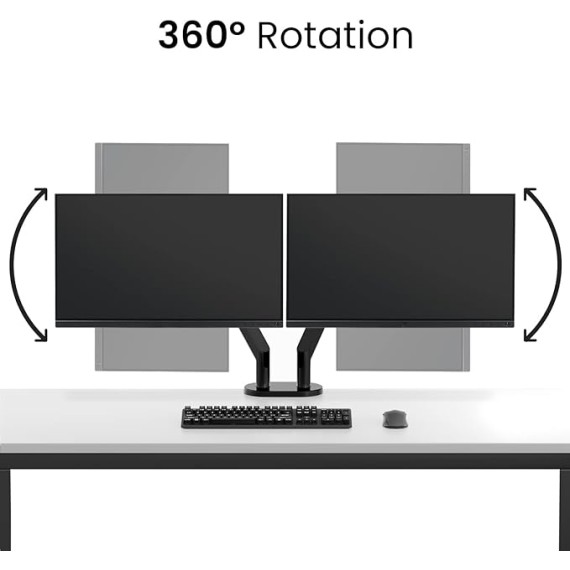 Dual Monitor Mount 14"-32”+ Single Monitor Mount - 17" to 32" VESA Bracket, Adjustable Monitor Stand for Desk Screen Computer.