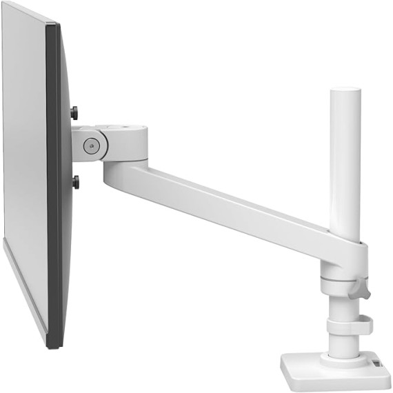 NX Single Monitor Arm, VESA Desk Mount – for Monitors Up to 34 Inches, 0 to 18 lbs – White