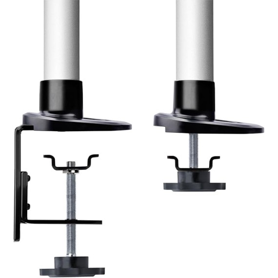 Monitor Desk Mount for 27in 16:9 or 30in 21:9 Ultrawide Screens, VESA 75x75/100x100, Tool-Less Arm Adjustments
