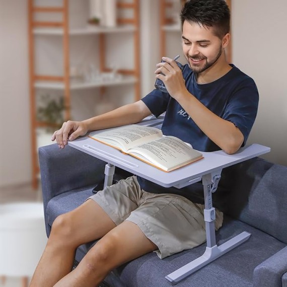Armrest Laptop Desk for Couch and Bed,Ergonomic Gaming Lap Desk,Lap Desk Pillow,Large Adjustable Bed Desk for Laptop with Drawer and Tablet Slot,U-Table for Reading, Gaming, Writing,Eating,Drawing