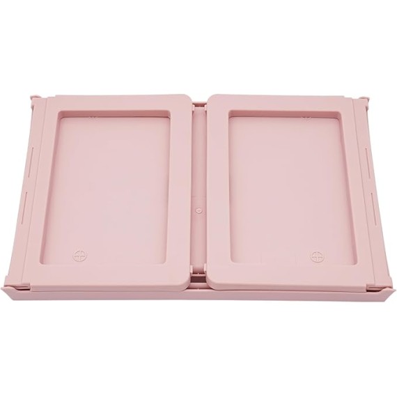 Bed Tray Table with Folding Legs, TV Trays Set of 6, Kids Lap Tray for Eating, 25.6 * 14 Inch Plastic Lap Desk, Portable Serving Food Snack Tray for Bedroom, Living Room, Sofa