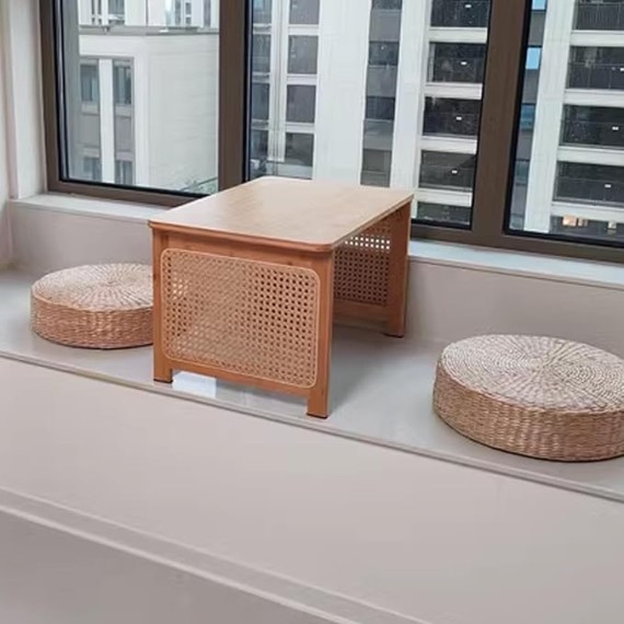 Foldable Lap Desk Japanese Folding Table for Floor Sitting Bamboo Desk Bed Eating Tray Reading Desk Outdoor Portable Foldable Tea Low Folding Table Work from Home Rest Study(Walnut,31.5*18.9*12.2 in)